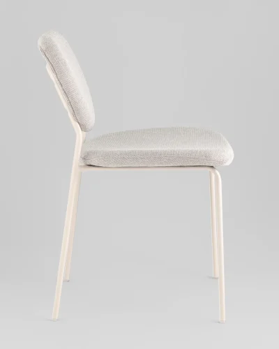 Стул обеденный Gigi, серый, белые ножки УТ000039036 Stool Group, серый/шенилл, ножки/металл/, размеры - ***** фото 3
