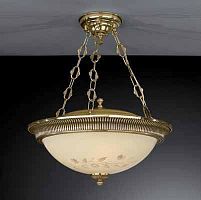 Люстра подвесная  PL 6318/4 Reccagni Angelo жёлтая на 4 лампы, основание золотое в стиле классика 