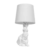Настольная лампа Раббит (Rabbit) 10190 White LOFT IT белая на 1 лампу, основание белое смола в стиле современный животные Настольная лампа Раббит (Rabbit) 10190 White LOFT IT белая на 1 лампу, основание белое смола в стиле современный животные