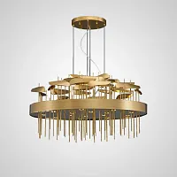 Люстра подвесная PERLINA L21 193059-23 ImperiumLoft золотая на 21 лампа, основание золотое в стиле современный 