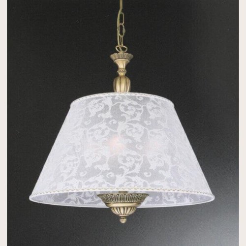Люстра подвесная  L 7432/60 Reccagni Angelo белая на 5 ламп, основание античное бронза в стиле классика 