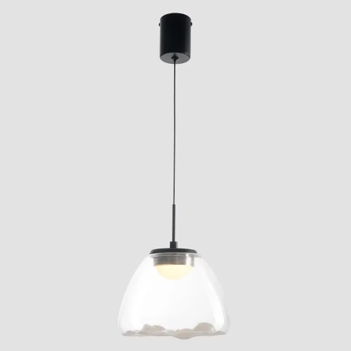 Светильник подвесной LED ARIA SP5W LED Crystal Lux прозрачный на 1 лампу, основание чёрное в стиле современный фото 6