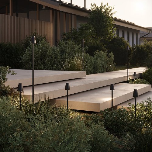 Ландшафтный светильник LED Cane O504FL-L1B3K Maytoni уличный IP65 чёрный на 1 лампу, плафон чёрный в стиле современный хай-тек LED фото 2