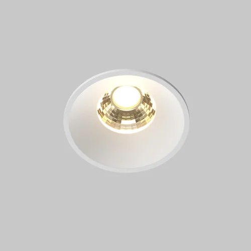 Светильник точечный LED Round DL058-7W2.7K-W Maytoni белый на 1 лампу, основание белое в стиле современный хай-тек круглый фото 3