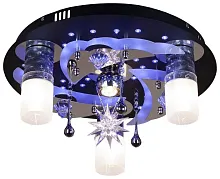 Светильник потолочный LED с пультом 176-207-04 Velante белый 3 лампы, основание хром серое чёрное в стиле современный с пультом