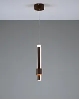 Светильник подвесной LED Elli V10883-PL Moderli коричневый 1 лампа, основание коричневое в стиле модерн трубочки