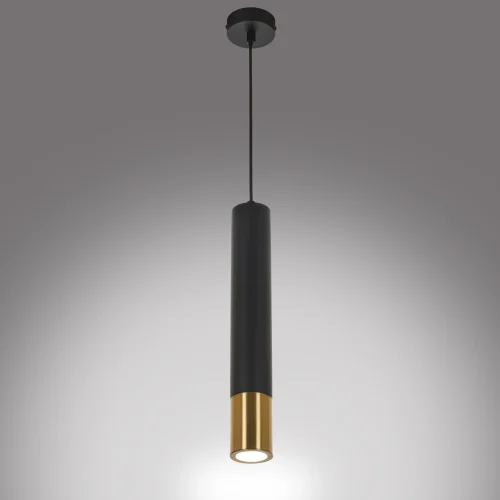 Светильник подвесной Klara MR1050-1P MyFar золотой 1 лампа, основание чёрное в стиле современный хай-тек трубочки фото 4