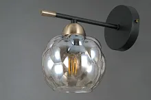 Бра Гамбург 605027101 DeMarkt янтарный 1 лампа, основание чёрное в стиле современный 