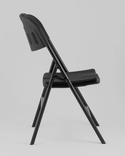 Стул складной банкетный черный, черные ножки УТ000040171 Stool Group, чёрный/, ножки/металл/чёрный, размеры - *870***470*580 фото 3