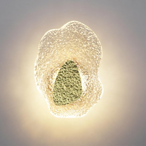 Бра LED Coralla 5460/12WLA Odeon Light прозрачный на 1 лампу, основание золотое в стиле современный флористика арт-деко отражённый свет фото 3