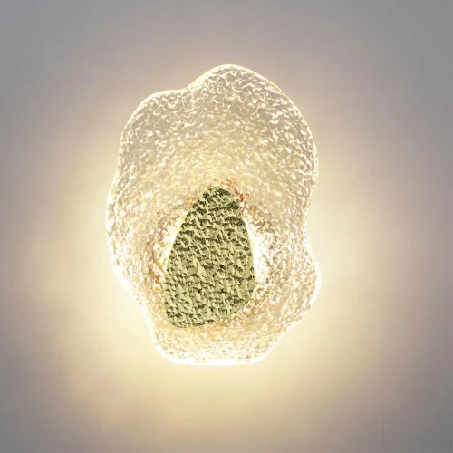 Бра LED Coralla 5460/12WLA Odeon Light прозрачный на 1 лампу, основание золотое в стиле современный флористика арт-деко отражённый свет фото 3