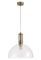 Светильник подвесной ANGELINA SP1 BRASS Crystal Lux прозрачный 1 лампа, основание латунь в стиле лофт 