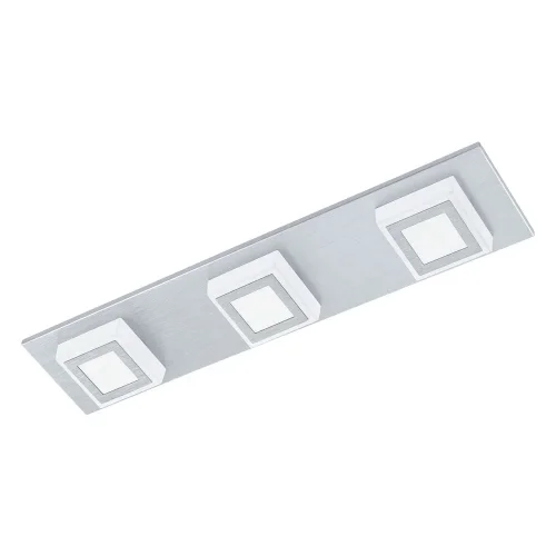 Светильник потолочный LED MASIANO 94507 Eglo серый белый на 3 лампы, основание серое в стиле минимализм современный 