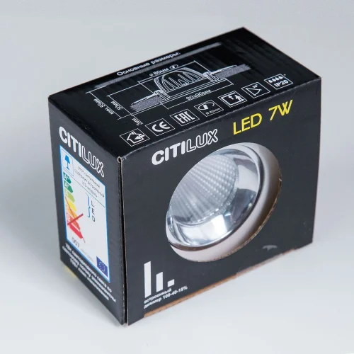 Светильник точечный LED Альфа CLD001KNW1 Citilux белый 1 лампа, основание хром белое в стиле модерн  фото 5