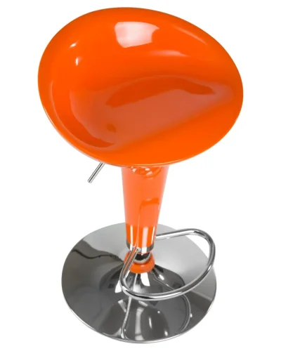 Стул барный 1004-LM BOMBA,  цвет сиденья оранжевый, цвет основания хром Dobrin, оранжевый/, ножки/металл/хром, размеры - 660*880***430*360 фото 7