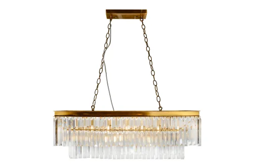 Люстра подвесная Triumph 8945-6A GLD iLamp прозрачная на 6 ламп, основание золотое в стиле современный американский 