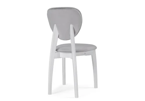 Деревянный стул Вакимо ткань tenerife silver / белый 615247 Woodville, серый/ткань, ножки/массив дерева/белый, размеры - *850**** фото 5