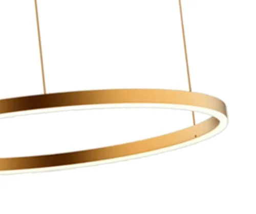 Светильник подвесной LED Тор 08213,33P(3000K) Kink Light матовый золото 1 лампа, основание матовое золото в стиле хай-тек современный кольца фото 2