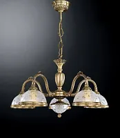 Люстра подвесная  L 6202/5 Reccagni Angelo белая на 5 ламп, основание античное бронза в стиле классический 