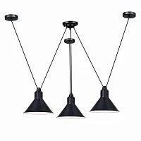 Светильник подвесной Svevo SL1804.403.03 ST-Luce чёрный 3 лампы, основание чёрное в стиле лофт 