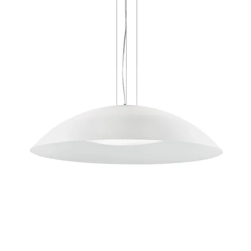 Светильник подвесной LENA SP3 D74 BIANCO Ideal Lux белый на 3 лампы, основание хром в стиле современный фото 2
