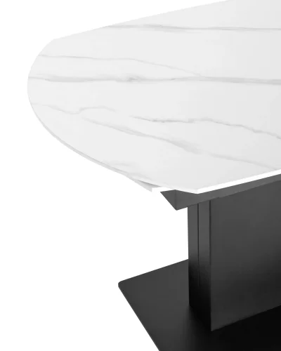 Стол обеденный Хлоя  раскладной, 120-180*90, керамика темная УТ000034951 Stool Group столешница белая из керамика фото 4