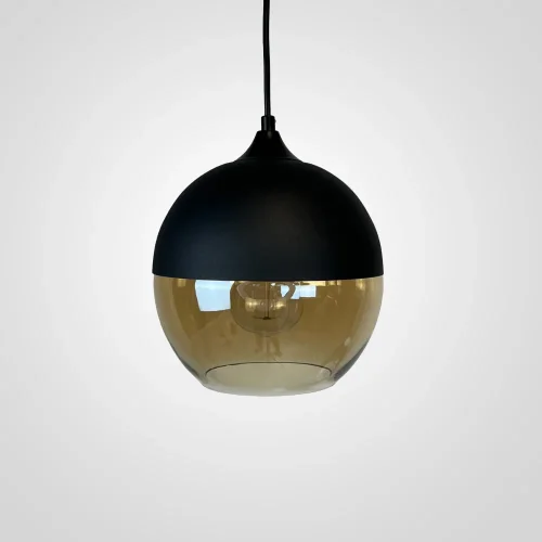 Светильник подвесной NORD C D20 Black/Amber 190499-26 ImperiumLoft янтарный 1 лампа, основание чёрное в стиле современный  фото 2