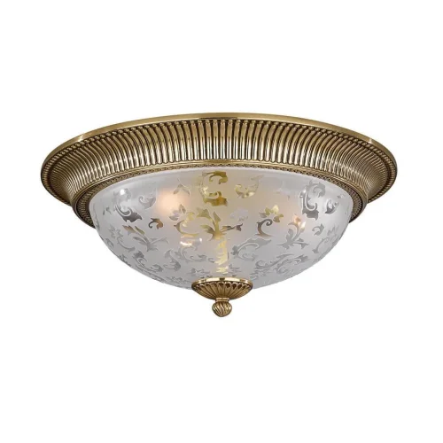 Люстра потолочная  PL 6302/4 Reccagni Angelo белая на 4 лампы, основание золотое в стиле классический 