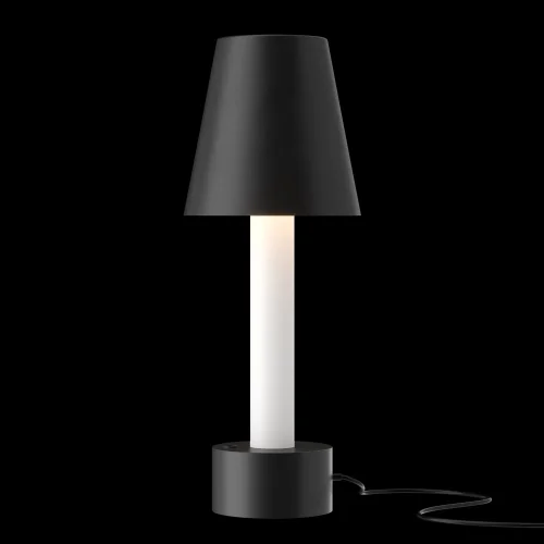 Настольная лампа LED Tet-a-tet MOD104TL-3AB3K Maytoni чёрная 1 лампа, основание чёрное металл в стиле современный  фото 2