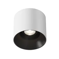 Светильник накладной Alfa LED C064CL-01-25W4K-D-RD-WB Maytoni белый чёрный 1 лампа, основание белое в стиле современный хай-тек круглый