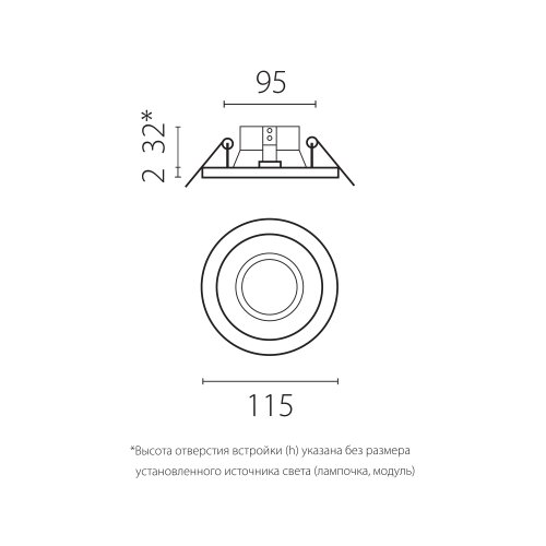 Светильник точечный Domino D61703BMOD Lightstar чёрный золотой на 1 лампу, основание чёрное золотое в стиле современный круглый фото 2