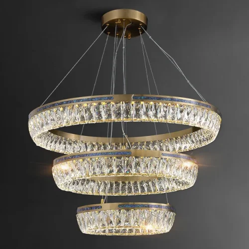 Люстра подвесная GERTRUDA LUX D40+60+80 220207-23 ImperiumLoft прозрачная на 3 лампы, основание латунь в стиле современный фото 9