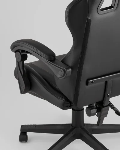 Кресло спортивное TopChairs Prophet с оттоманкой, черный УТ000039479 Stool Group, чёрный/текстиль, ножки/полимер/чёрный, размеры - 1250*1350***68* фото 9