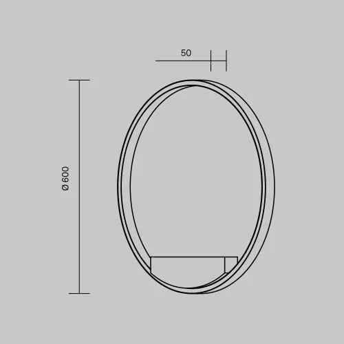 Бра LED Rim MOD058WL-L35BSK Maytoni латунь на 1 лампу, основание латунь в стиле современный минимализм кольца отражённый свет фото 3