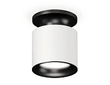 Светильник накладной XS7401082 Ambrella light белый 1 лампа, основание чёрное в стиле модерн хай-тек круглый