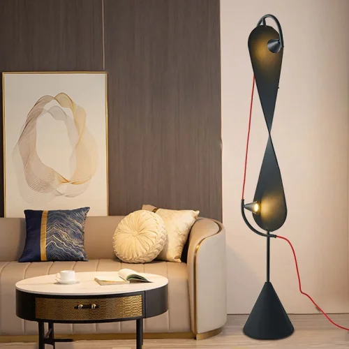 Торшер RAMBLAS Black 212114-23 ImperiumLoft чёрный на 2 лампы, основание чёрное в стиле современный фото 6