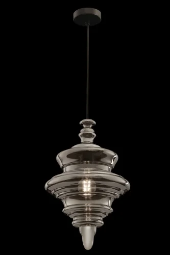 Светильник подвесной Trottola P057PL-01B Maytoni чёрный 1 лампа, основание чёрное в стиле современный выдувное фото 2