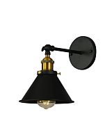 Бра Gubi LDW B005-1 BK Lumina Deco чёрный 1 лампа, основание чёрное в стиле лофт 