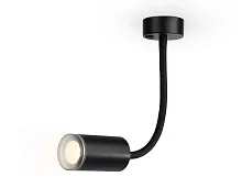 Бра с выключателем FW2470 Ambrella light чёрный 1 лампа, основание чёрное в стиле хай-тек модерн гибкая ножка для чтения