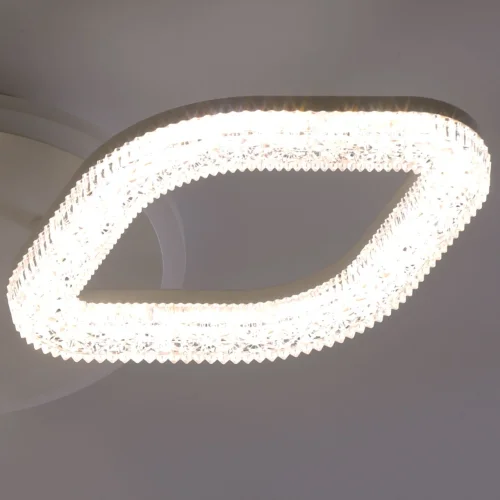 Люстра потолочная LED с пультом Мадлен 424014004 DeMarkt белая на 1 лампа, основание белое в стиле хай-тек с пультом фото 10