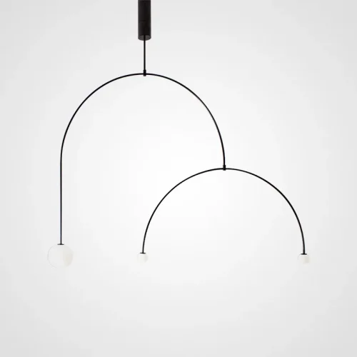Светильник подвесной LINES C 140818-26 ImperiumLoft белый 3 лампы, основание чёрное в стиле минимализм 