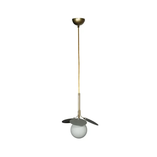 Светильник подвесной Matisse 10008/1P Grey LOFT IT белый на 1 лампу, основание золотое в стиле современный шар
