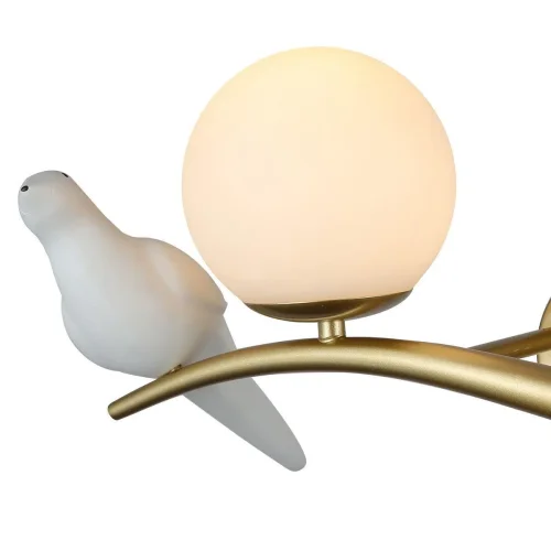 Бра Avis 2742-1W F-promo белый на 1 лампа, основание медь в стиле кантри птички фото 2