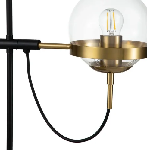 Настольная лампа Faccetta V000109 Indigo прозрачная 1 лампа, основание чёрное металл в стиле скандинавский  фото 3