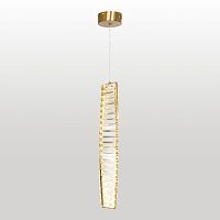 Светильник подвесной LED Enterprise LSP-7251 Lussole прозрачный 1 лампа, основание золотое в стиле хай-тек современный 