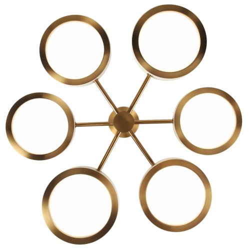 Люстра подвесная LED Riviera 5450/99L Odeon Light белая на 1 лампу, основание латунь в стиле классический современный фото 5 Люстра подвесная LED Riviera 5450/99L Odeon Light белая на 1 лампу, основание латунь в стиле классический современный фото 5