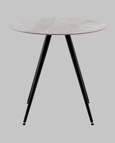 Стол Ники круглый, столешница керамика, Italian light grey  800 УТ000041255 Stool Group столешница серая из керамика фото 2