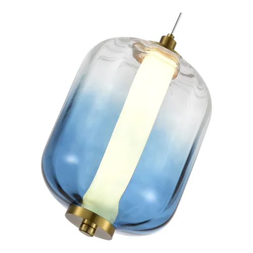 Светильник подвесной LED Summer SL1193.323.01 ST-Luce голубой 1 лампа, основание латунь в стиле современный  фото 3