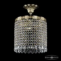 Светильник потолочный 19201/25IV G Leafs Bohemia Ivele Crystal прозрачный 3 лампы, основание золотое в стиле классика leafs