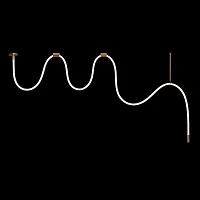 Светильник подвесной LED Thread 10388B Brass LOFT IT белый на 1 лампу, основание бронзовое в стиле хай-тек современный минимализм гибкий неон